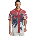 custom boston red sox pattern drip red white jersey best selling