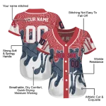 custom boston red sox pattern drip red white jersey best selling