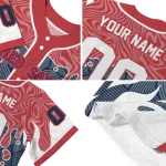 custom boston red sox pattern drip red white jersey best selling