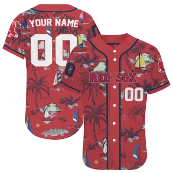 custom boston red sox sailboat island red jersey best selling