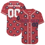 custom boston red sox snowflake festive red jersey best selling