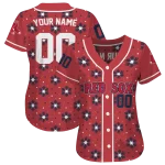 custom boston red sox snowflake festive red jersey best selling