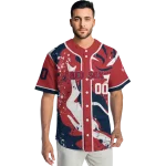 custom boston red sox splash swirl red jersey best selling
