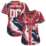 custom boston red sox splash swirl red jersey best selling