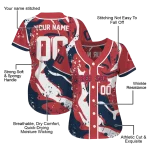 custom boston red sox splash swirl red jersey best selling