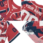 custom boston red sox splash swirl red jersey best selling