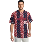 custom boston red sox squares grid red jersey best selling