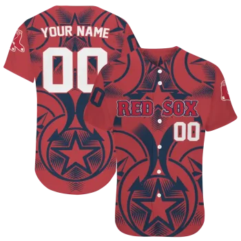 custom boston red sox star circle red jersey best selling