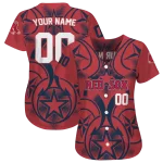 custom boston red sox star circle red jersey best selling
