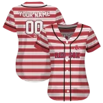 custom boston red sox stripe layers red white jersey best selling