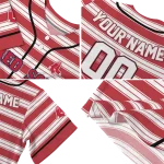 custom boston red sox stripe layers red white jersey best selling