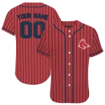 custom boston red sox stripe pattern red jersey best selling