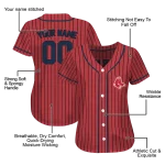 custom boston red sox stripe pattern red jersey best selling