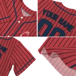 custom boston red sox stripe pattern red jersey best selling