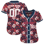 custom boston red sox tropical hibiscus navy jersey best selling