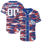 custom chicago cubs camo splash blue jersey best selling