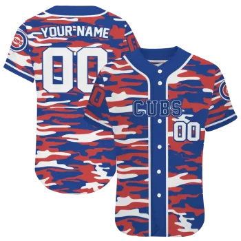 custom chicago cubs camo splash blue jersey best selling