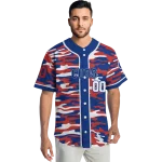custom chicago cubs camo splash blue jersey best selling