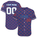 custom chicago cubs chevron interlock blue jersey best selling