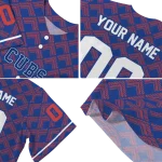 custom chicago cubs chevron interlock blue jersey best selling