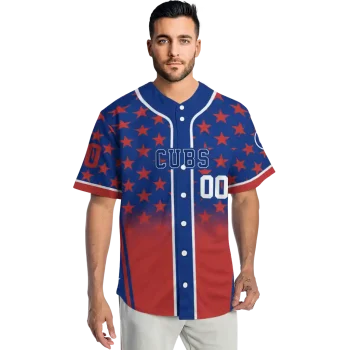 custom chicago cubs star burst red jersey fashion forward