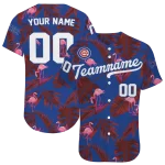 custom chicago cubs tropical flamingo blue jersey best selling