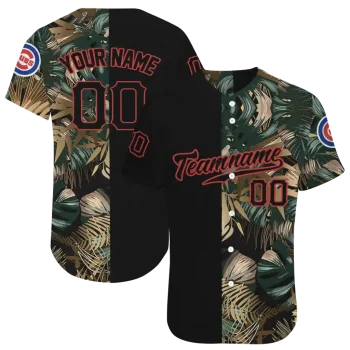 custom chicago cubs tropical foliage black jersey best selling