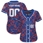 custom chicago cubs tropical hibiscus seashells blue jersey best selling