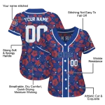 custom chicago cubs tropical hibiscus seashells blue jersey best selling