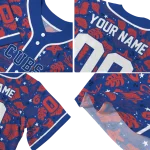 custom chicago cubs tropical hibiscus seashells blue jersey best selling