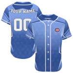 custom chicago cubs wavy flow blue jersey best selling