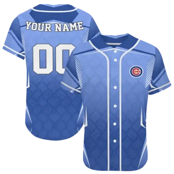 custom chicago cubs wavy flow blue jersey best selling