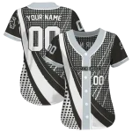 custom chicago white sox curved stripes black white jersey best selling