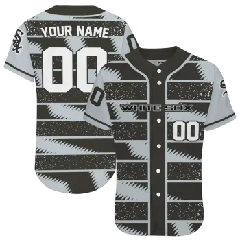 custom chicago white sox edgy stripes black jersey best selling