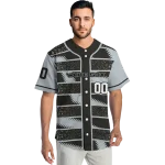 custom chicago white sox edgy stripes black jersey best selling