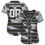 custom chicago white sox edgy stripes black jersey best selling