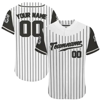 custom chicago white sox pinstripe black white jersey best selling
