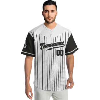 custom chicago white sox pinstripe black white jersey fashion forward