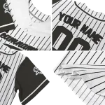 custom chicago white sox pinstripe black white jersey best selling