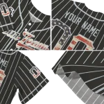 custom chicago white sox vertical stripes black jersey best selling