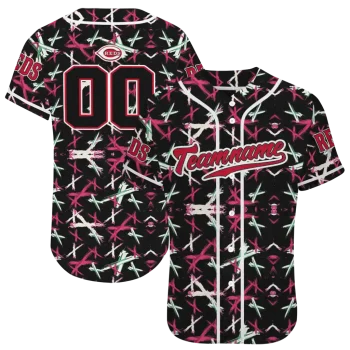 custom cincinnati reds abstract x black jersey best selling