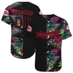 custom cincinnati reds palm leaf black jersey best selling