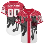 custom cincinnati reds pattern drip red white jersey best selling