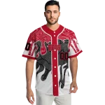 custom cincinnati reds pattern drip red white jersey best selling