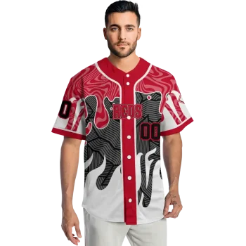 custom cincinnati reds pattern drip red white jersey fashion forward