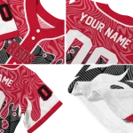 custom cincinnati reds pattern drip red white jersey best selling