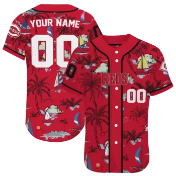 custom cincinnati reds sailboat island red jersey best selling