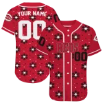 custom cincinnati reds snowflake festive red jersey best selling