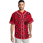 custom cincinnati reds snowflake festive red jersey best selling