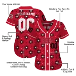 custom cincinnati reds snowflake festive red jersey best selling
